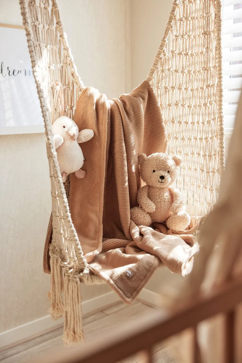 Jollein Baby Deken Wieg 75x100cm - Biscuit/Fleece