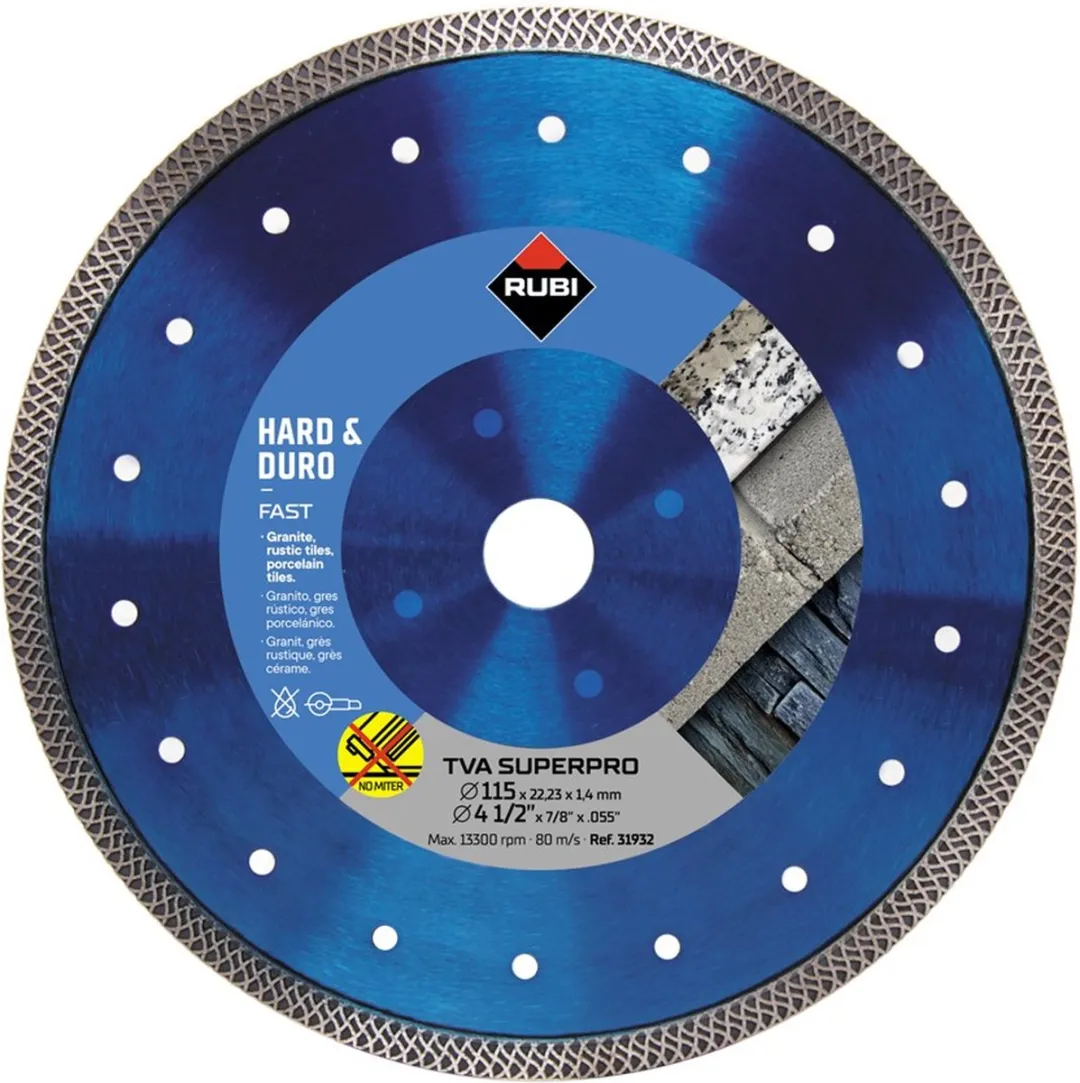 Rubi TVA Superpro Diamantschijf 115mm - Turbo Viper Rand - Keramiek