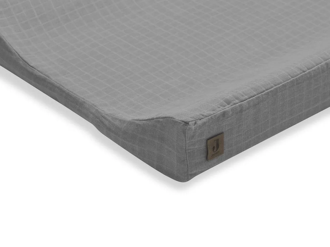 Jollein Aankleedkussenhoes Wrinkled 50x70cm - Storm Grey