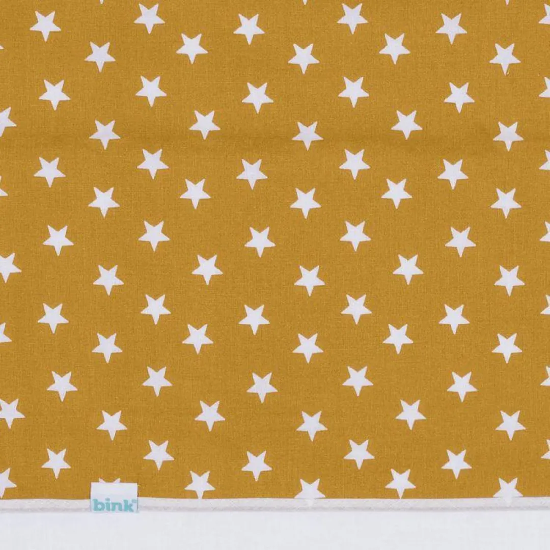 BINK Bedding Ledikantlaken Stars Oker 100x150cm