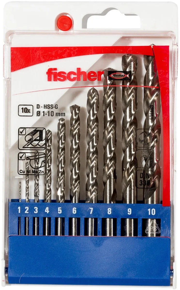 Fischer HSS-G Metaalboren Set 1-10mm