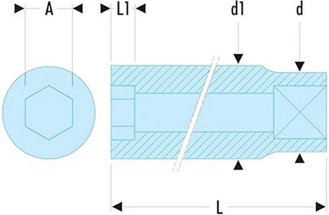 FACOM R.9LA Doppen 1/4" 6-kant - Metrisch