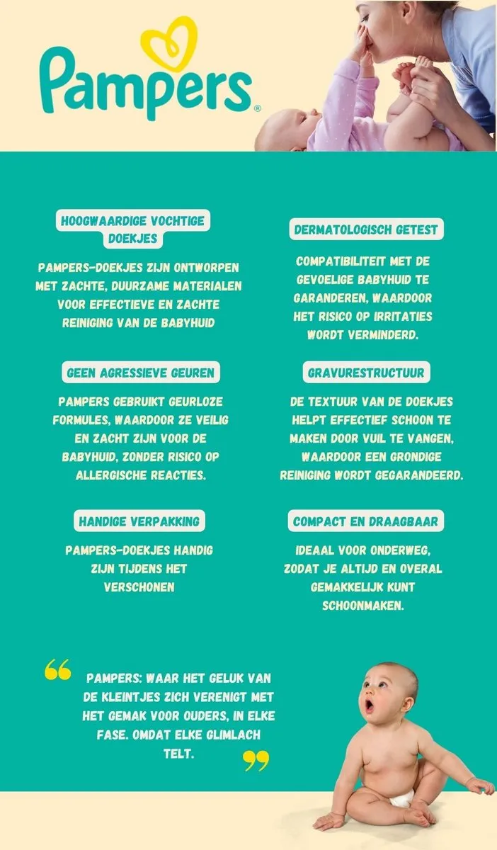 Pampers Fresh Clean Billendoekjes 624 Stuks