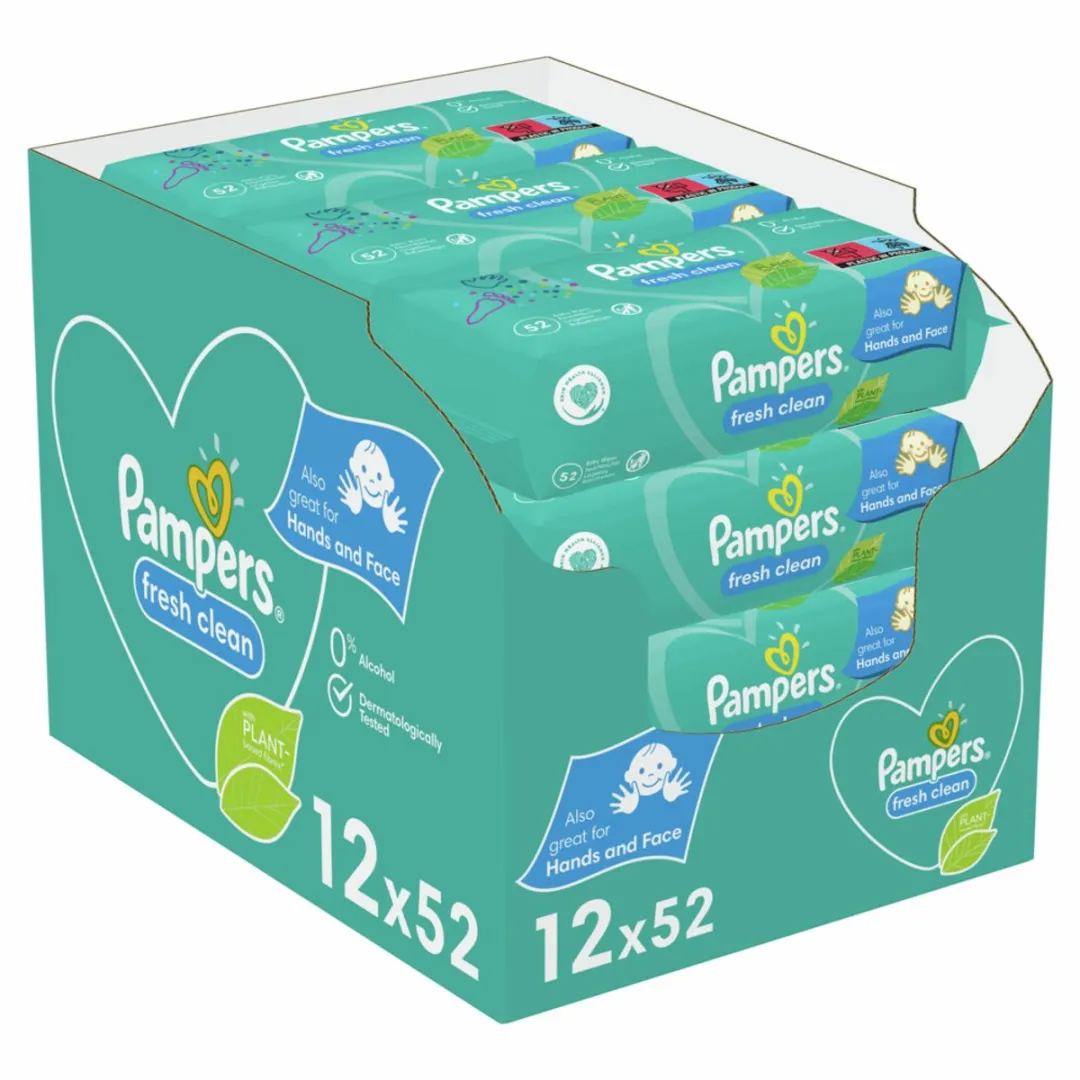 Pampers Fresh Clean Billendoekjes 624 Stuks