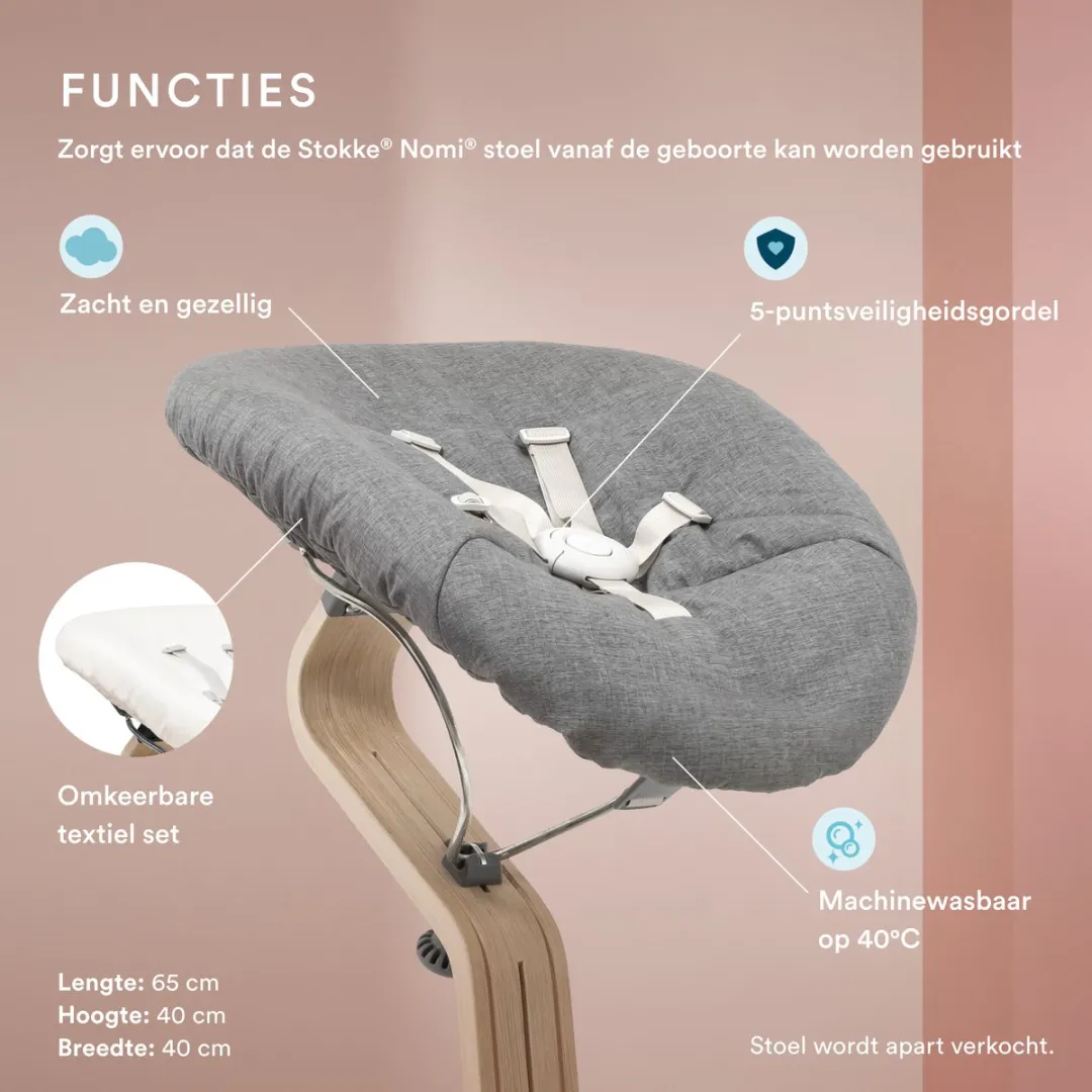 Stokke Nomi Newbornset - Zwart/Grey Sand