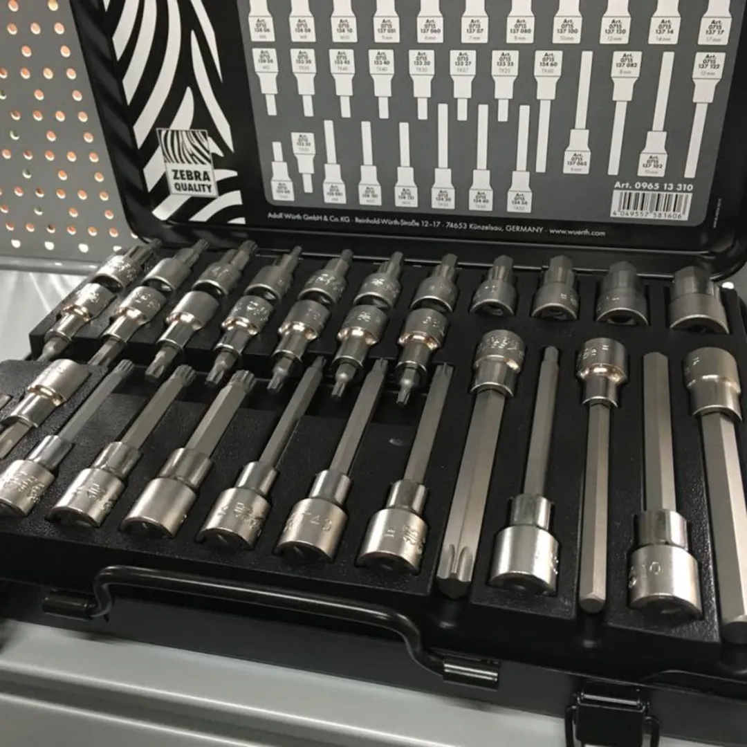 Würth 1/2 inch Dopsleutels Assortiment 31-delig - Zwart/Zilver