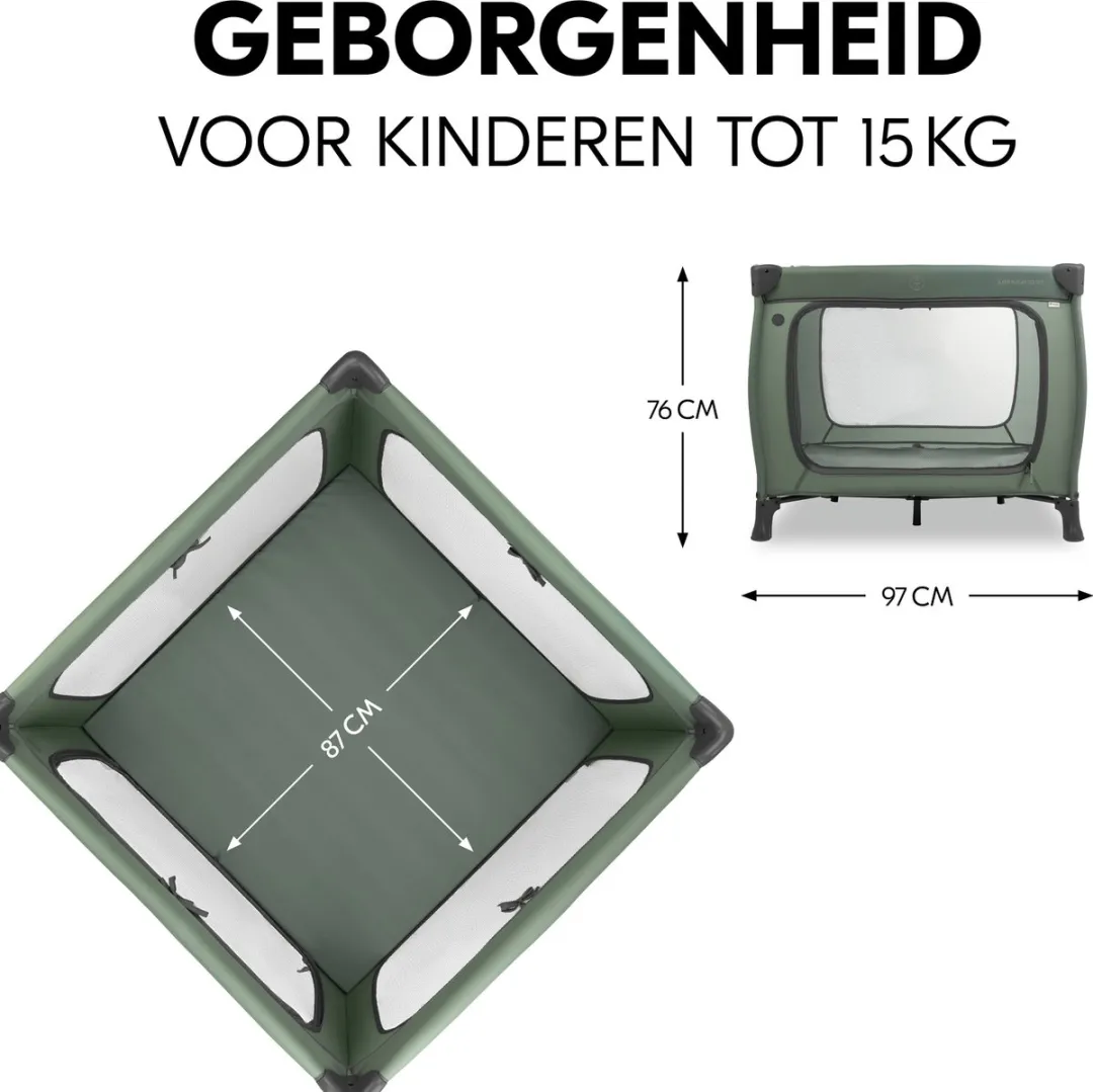 Hauck Sleep N Play SQ Campingbedje - Dark Green - afbeelding 6 van 6