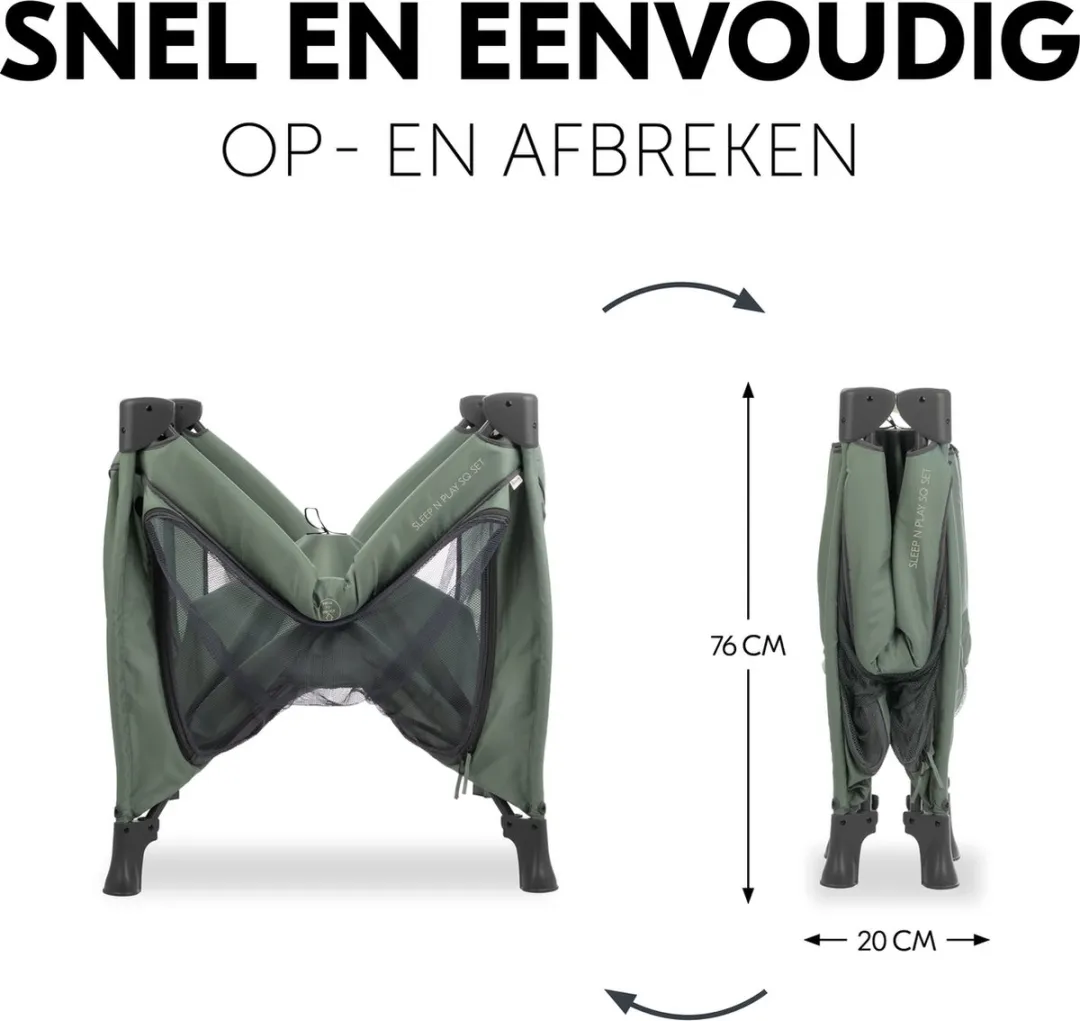 Hauck Sleep N Play SQ Campingbedje - Dark Green