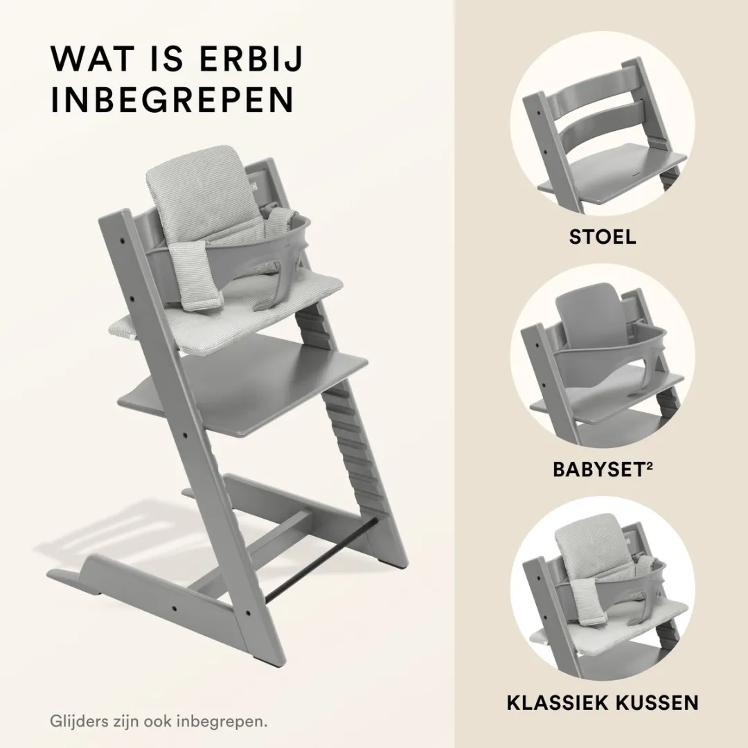 Stokke Tripp Trapp Kinderstoel Storm Grey - Babyset 2