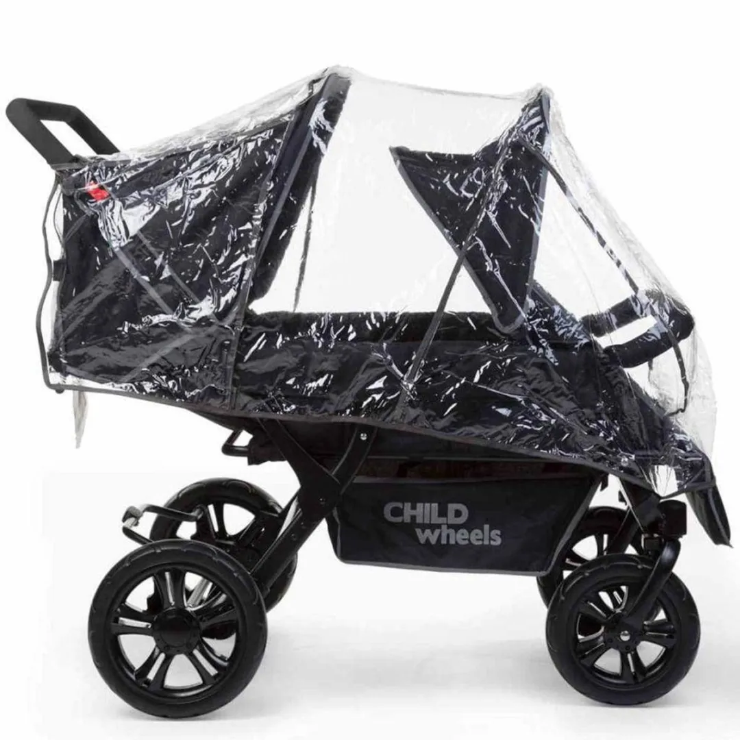 Childhome Two By Two Kinderwagen - 4 Zits - Zwart