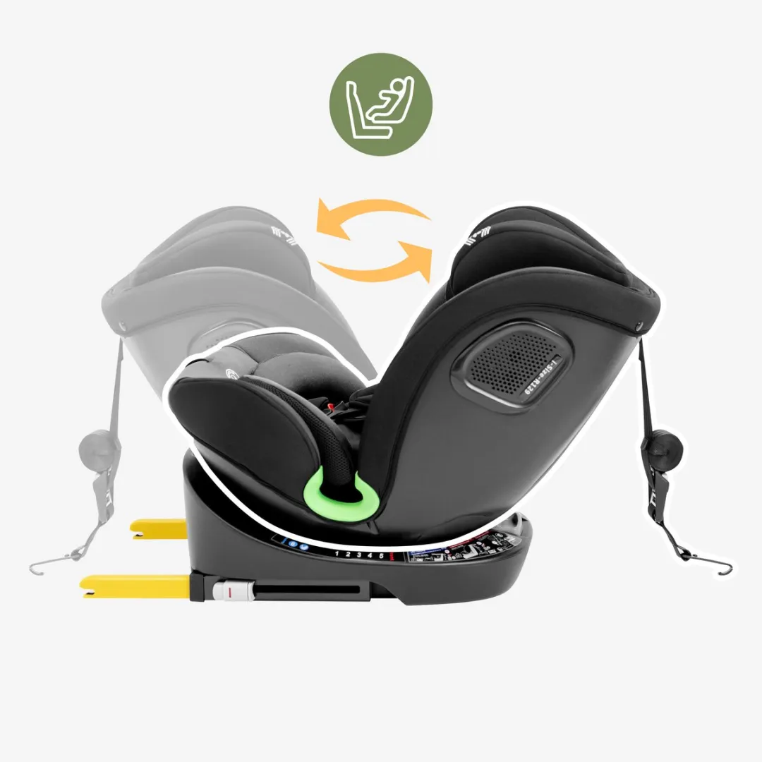 Tulano Loom 35 Kinderautostoel ISOFIX RWF 0-12 jaar - Zwart/Grijs