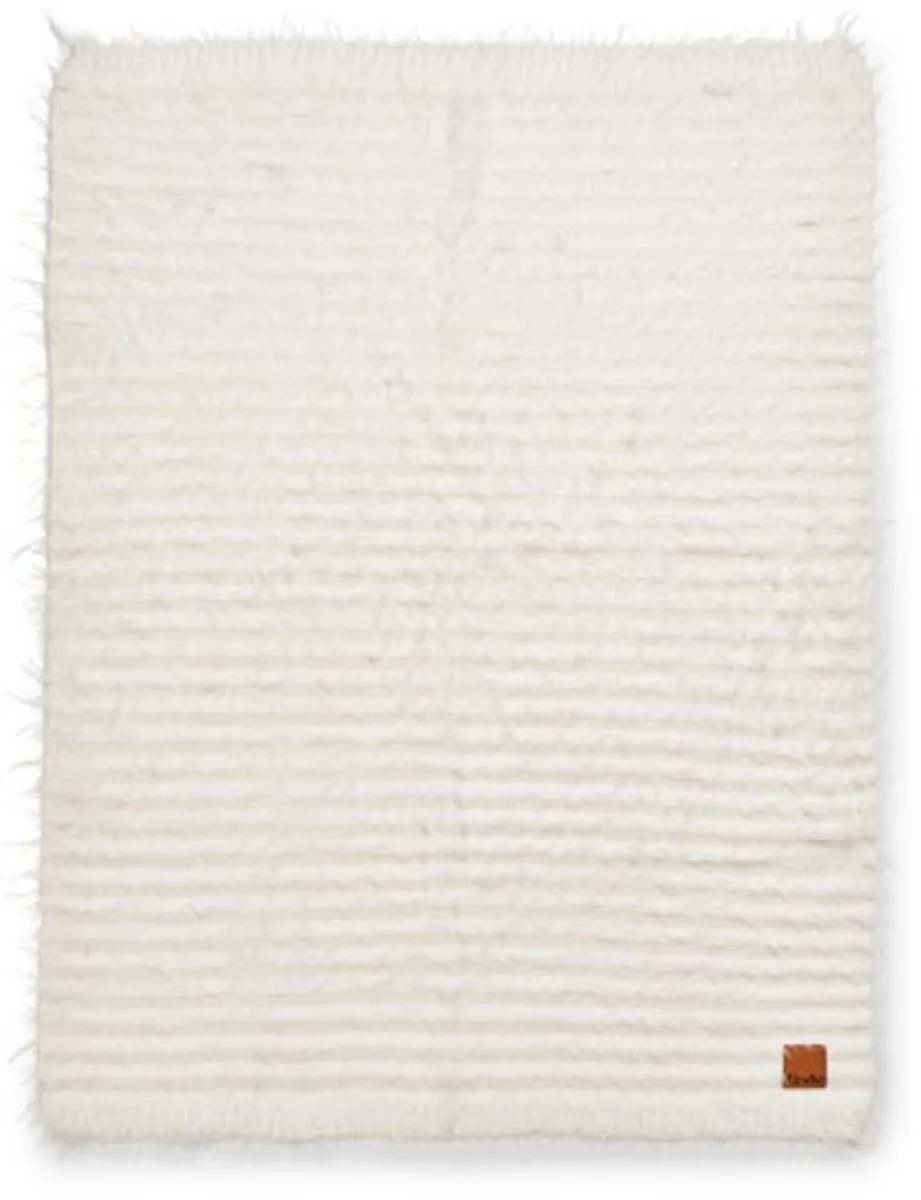 Elodie Furry Knit Deken - Wiegdeken - Dekentje baby - Babydeken - Dekentje - 100 cm x 75 cm - Vanilla White
