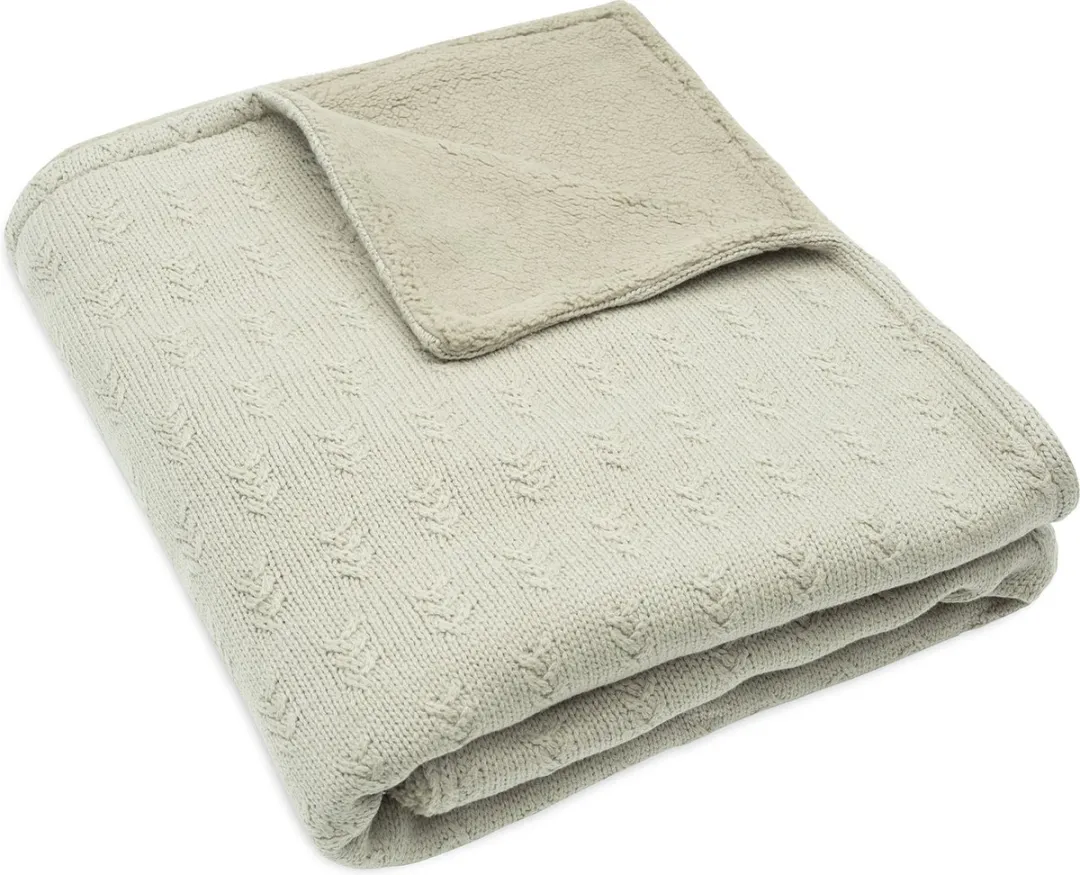 Jollein Deken Ledikant 100x150cm Grain Knit - Olive Green