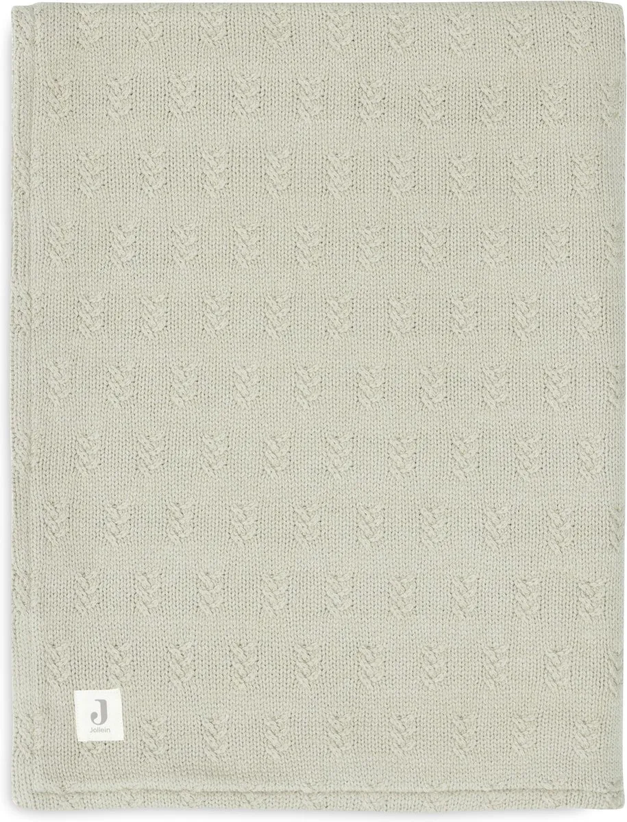 Jollein Deken Ledikant 100x150cm Grain Knit - Olive Green