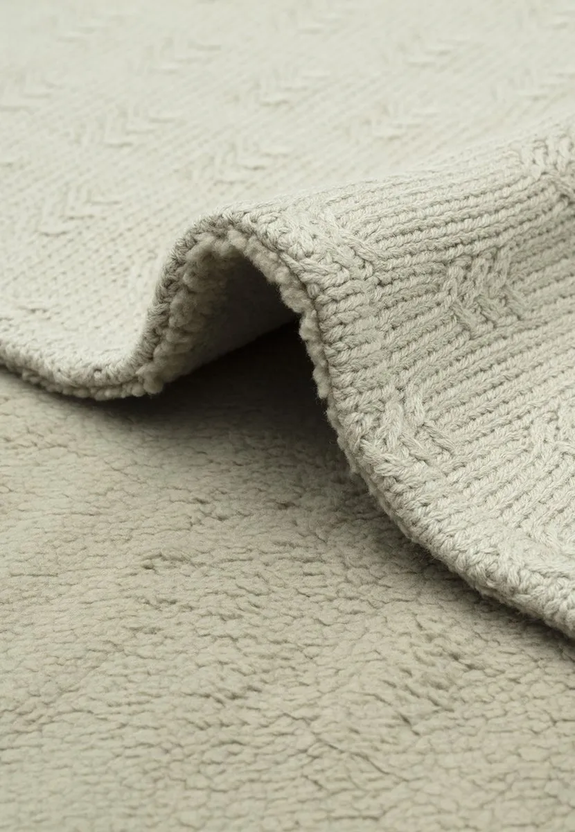 Jollein Deken Ledikant 100x150cm Grain Knit - Olive Green