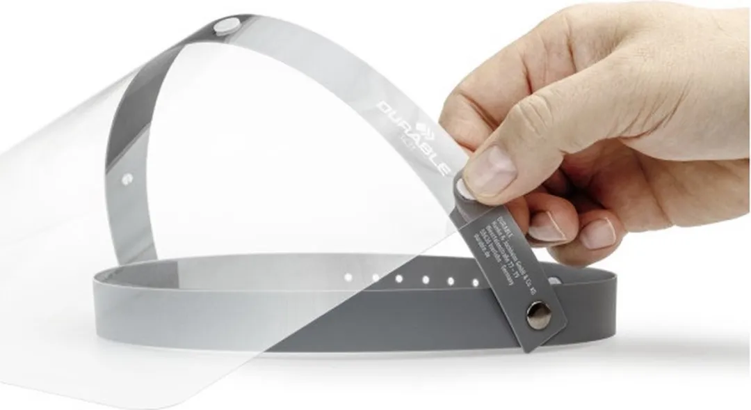 Durable Gezichtsvizier 3431-10 - Grijs/Transparant