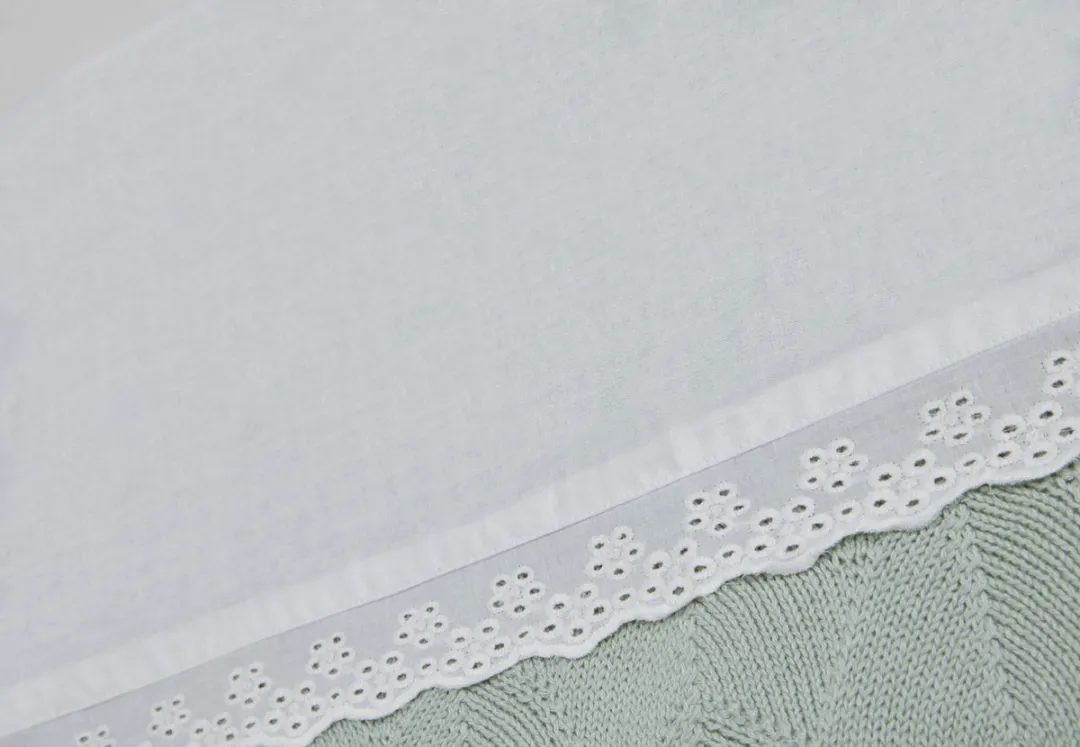 Jollein Baby Laken Wieg 75x100cm - Lace Ivory