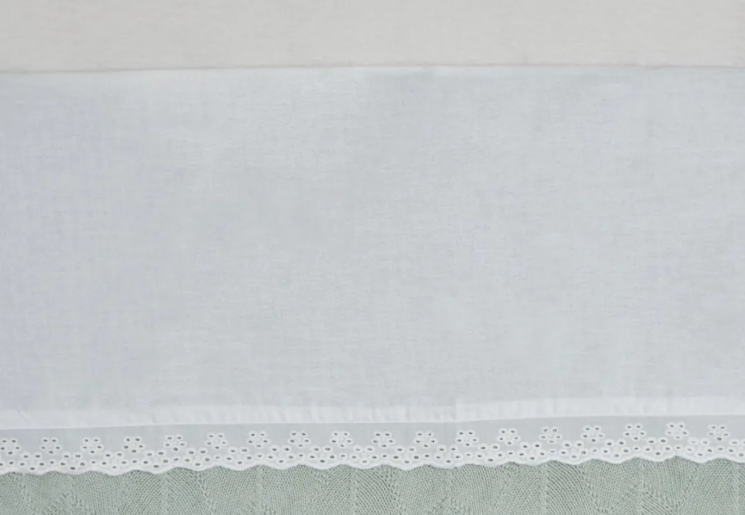 Jollein Baby Laken Wieg 75x100cm - Lace Ivory