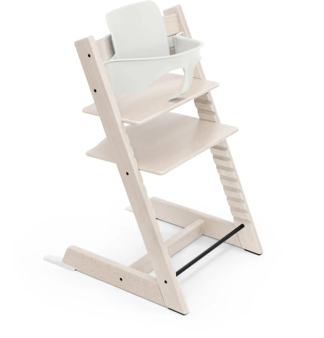 Stokke Tripp Trapp Kinderstoel White Wash + Babyset
