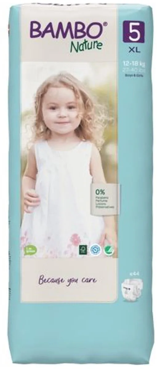 Bambo Nature Luiers Maat 5 (12-18 kg) - 44 stuks
