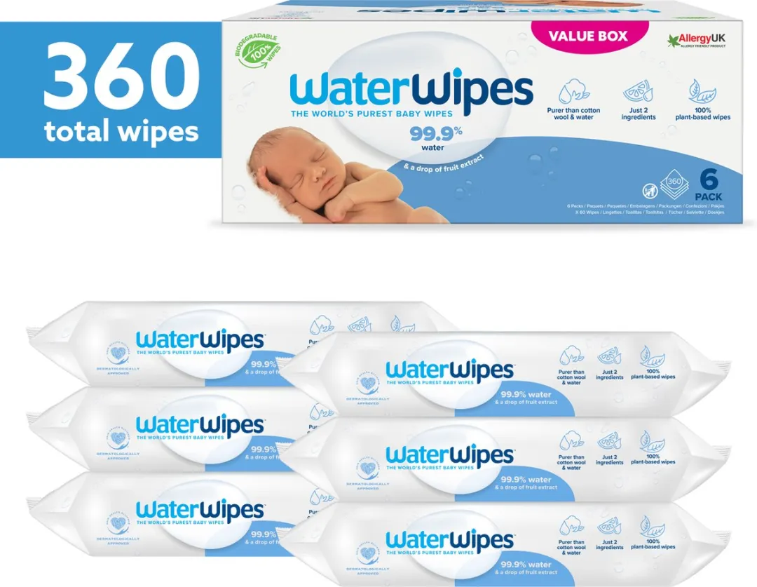 WaterWipes Billendoekjes Bio - 6x60 Stuks