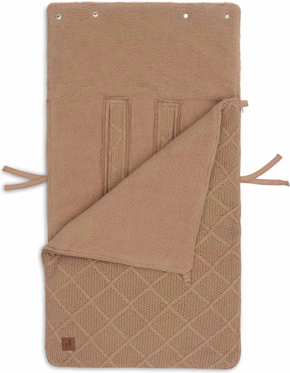 Jollein Baby Voetenzak Groep 0+ 3/5 punts Check Knit Biscuit