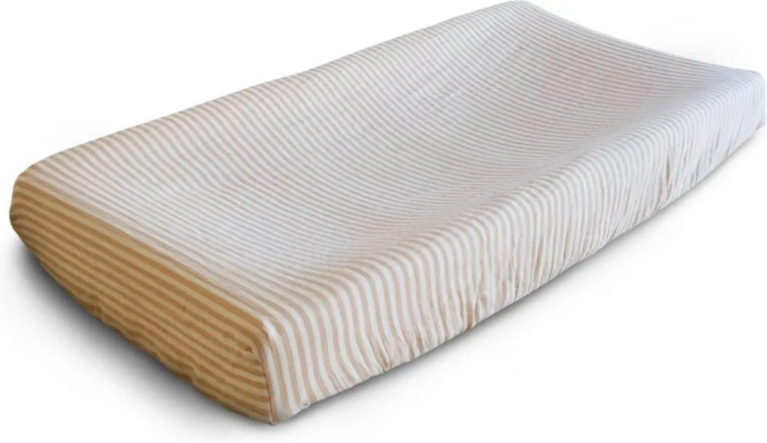Mushie Aankleedkussenhoes 70x50cm Natural Stripes