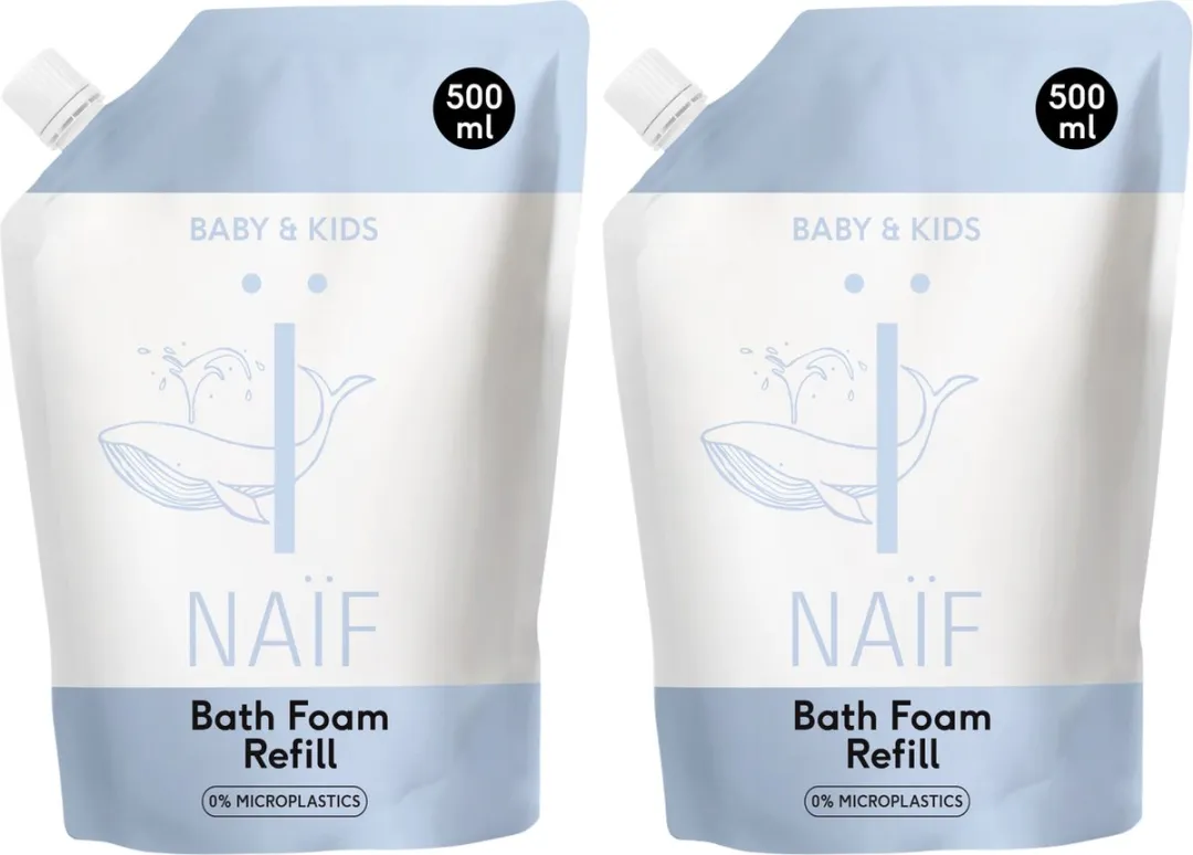 Naïf Verzorgend Badschuim Navulverpakking 2x500ml