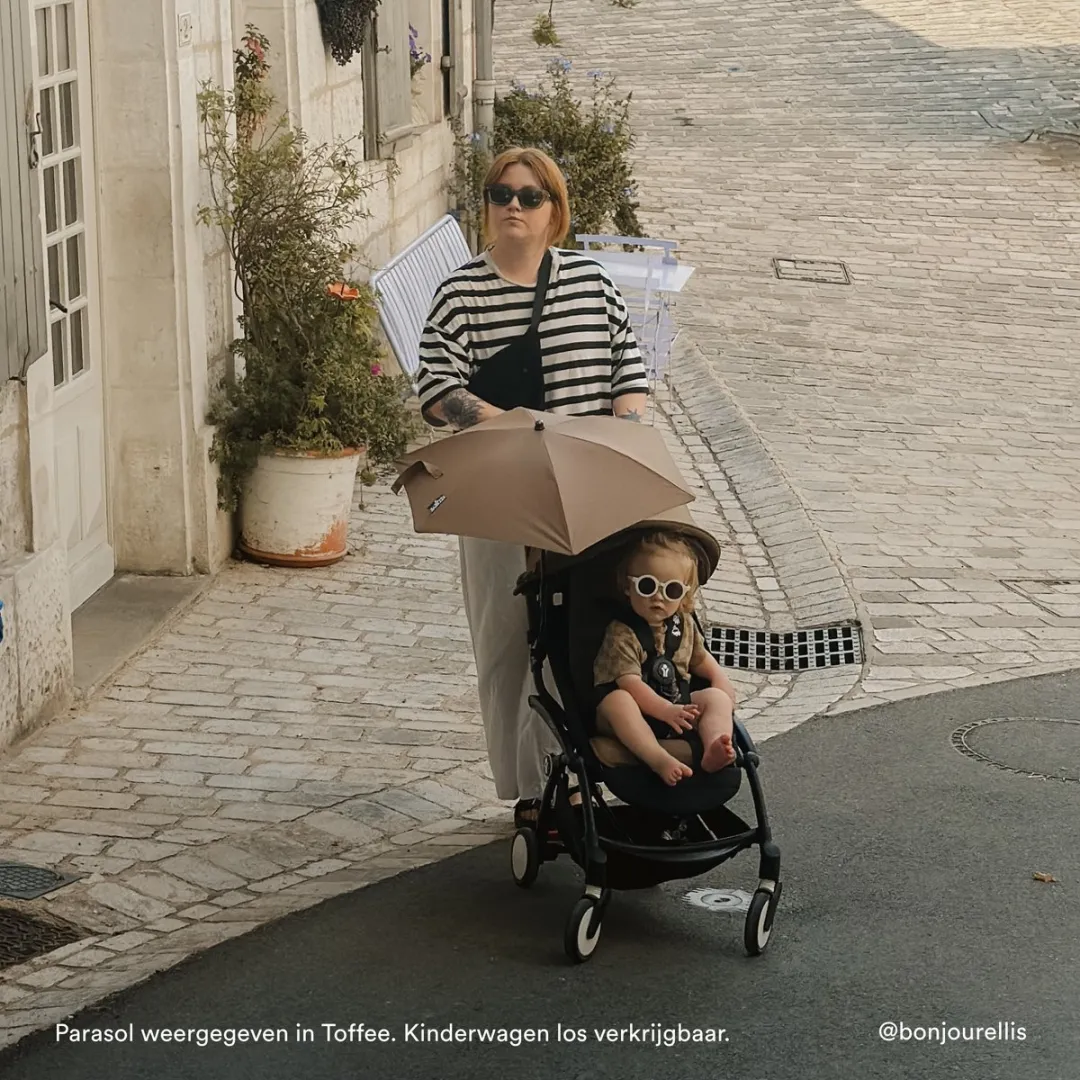 Stokke YOYO-parasol, Taupe - UPF 50+-bescherming, verbeterde dekking - voor YOYO-kinderwagen met 0+ Newborn Pack, reiswieg of 6+ Color Pack