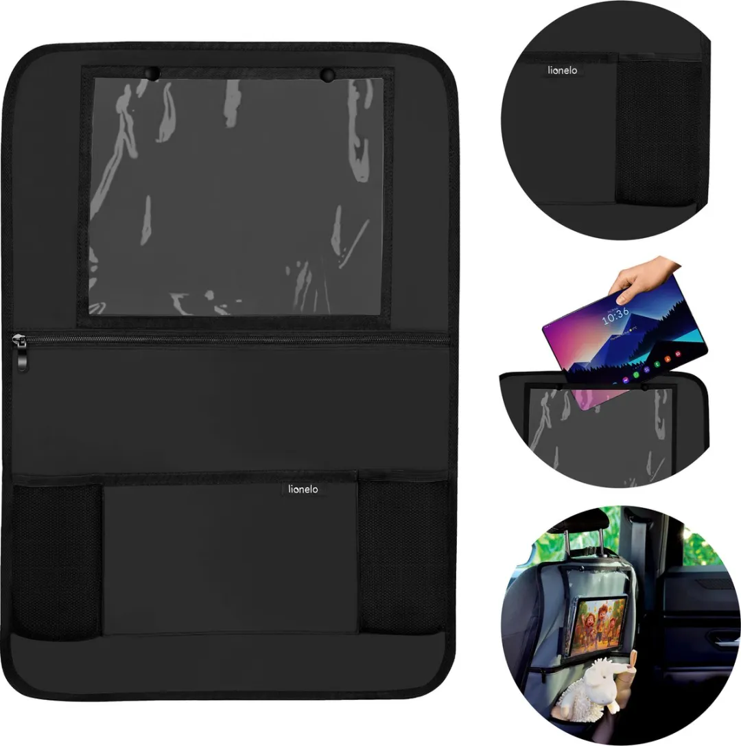Lionelo SeatOrganizer Autostoel - 5 Vakjes - Tablethouder 13" - Grijs