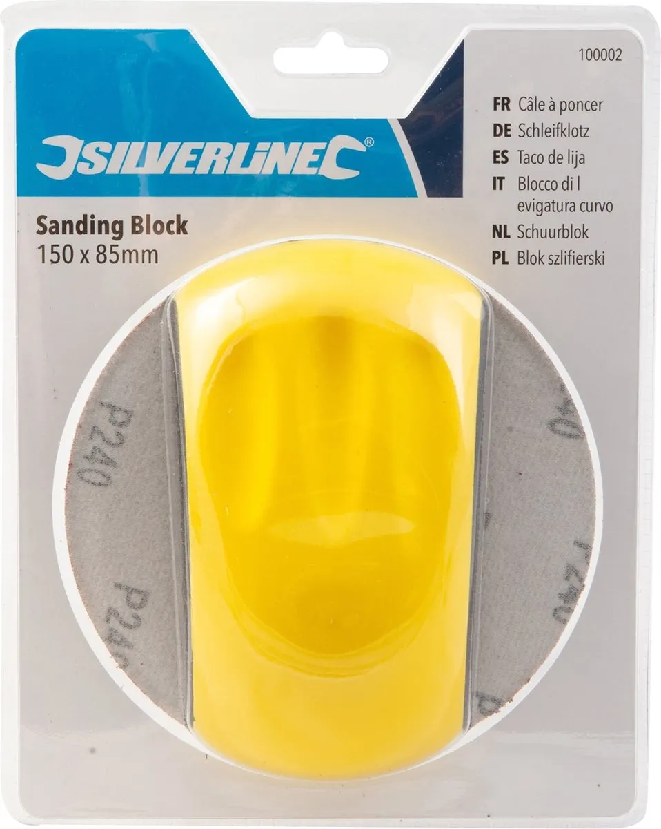 Silverline Schuurblok 150x85mm - 1 Stuk