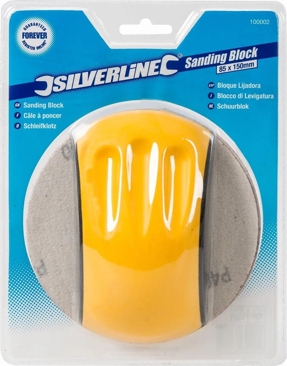 Silverline Schuurblok 150x85mm - 1 Stuk