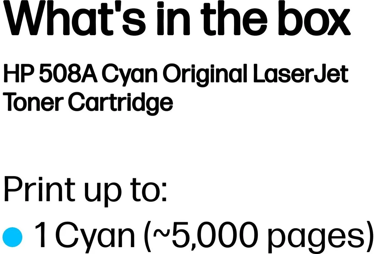 HP 508A CF361A Tonercartridge - Cyaan - 5.000 pagina's