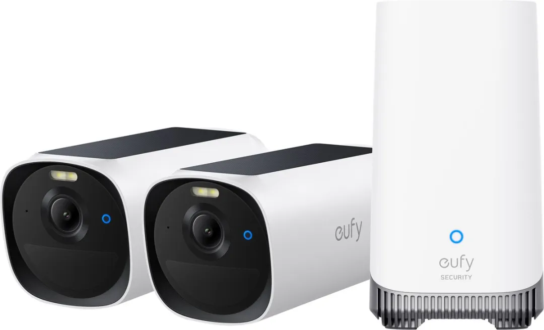 Eufy eufyCam E40 2-Pack & HomeBase S380 - 2K Outdoor Camera - 2 Stuks