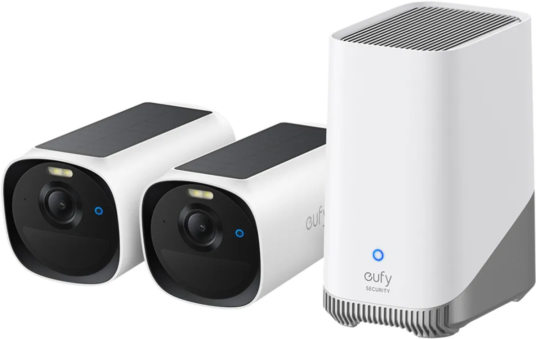Eufy eufyCam E40 2-Pack & HomeBase S380 - 2K Outdoor Camera - 2 Stuks