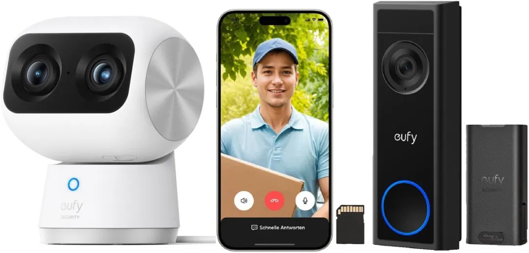 Eufy Security S350 SOLOCAM Binnencamera & C31 Video Deurbel