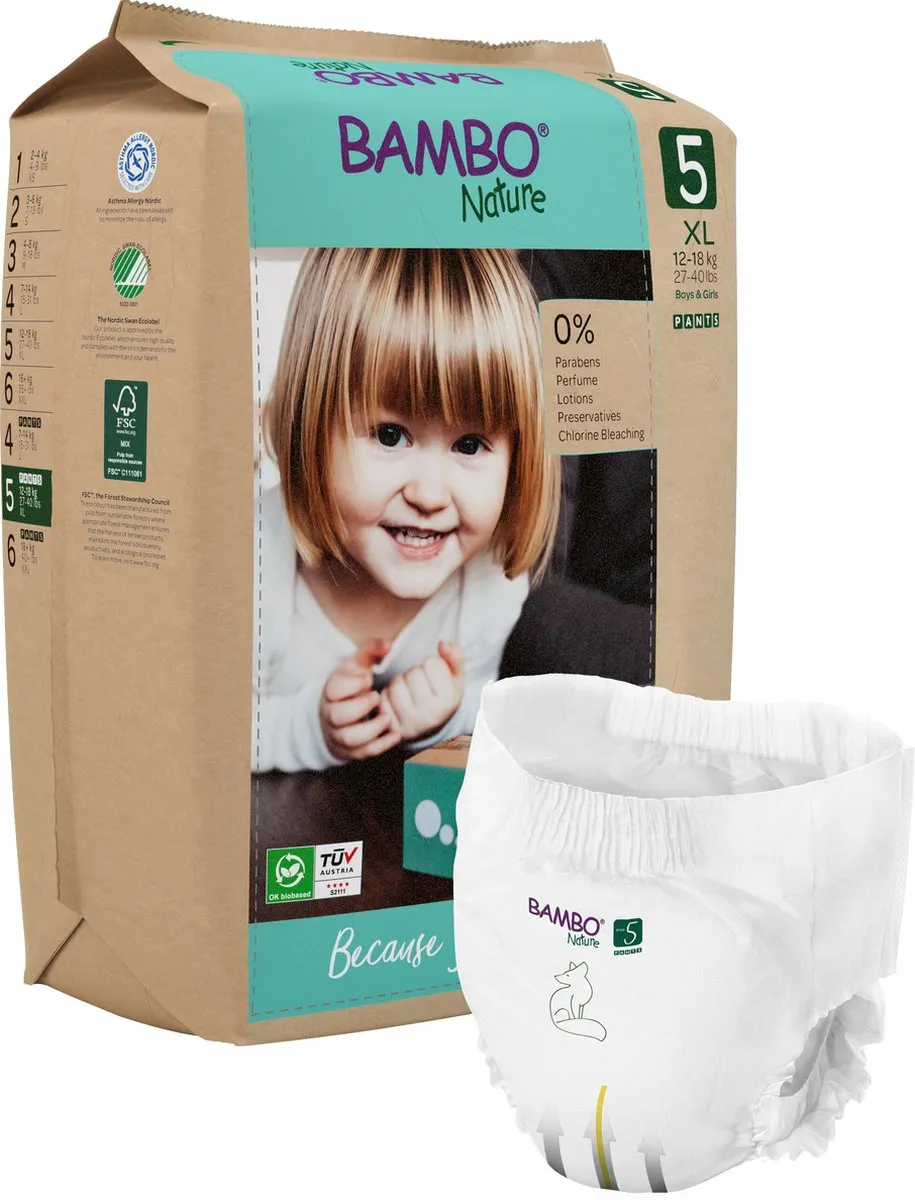 BAMBO Nature Luierbroekjes Maat 5 19 Stuks
