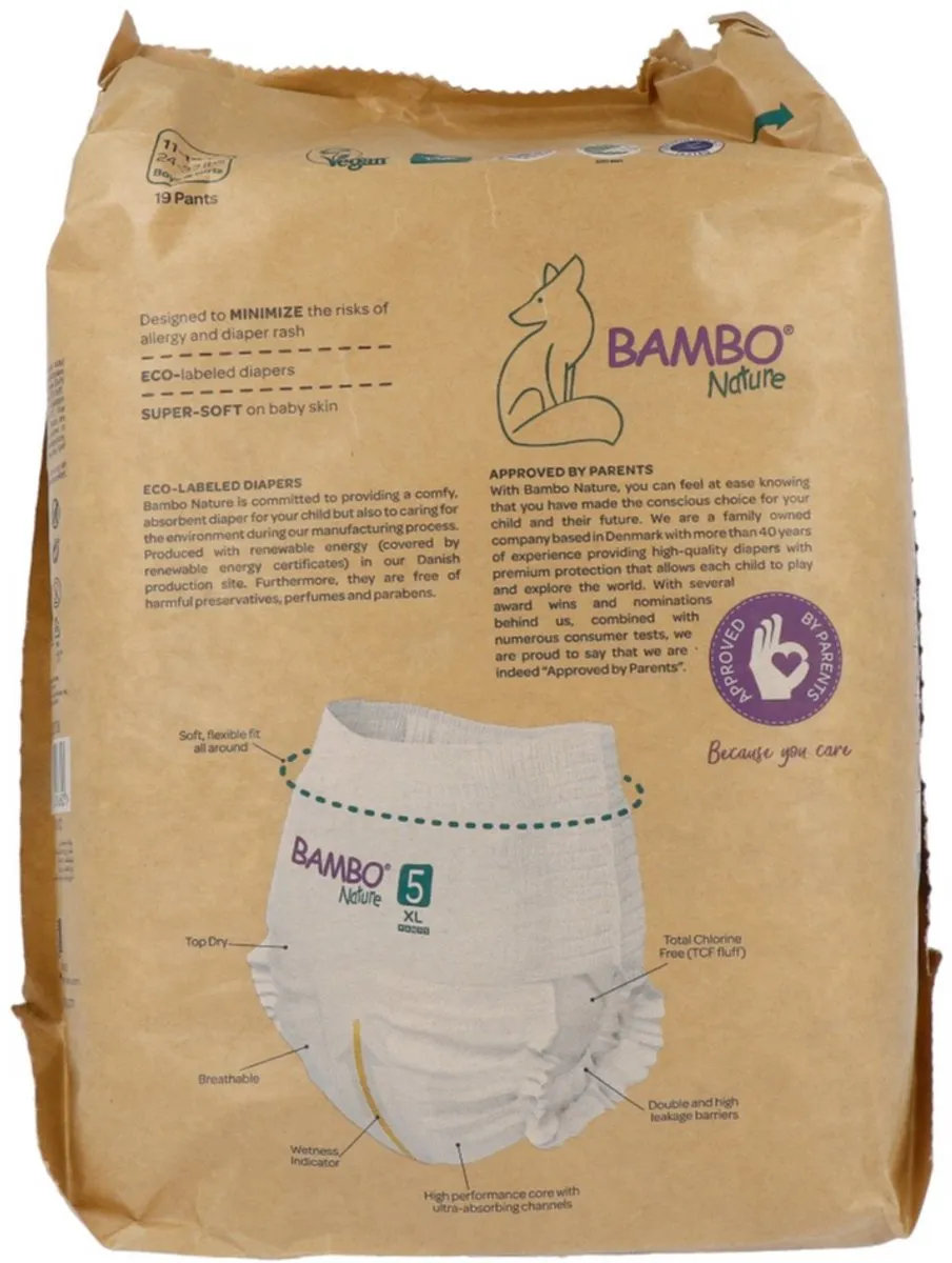 BAMBO Nature Luierbroekjes Maat 5 19 Stuks