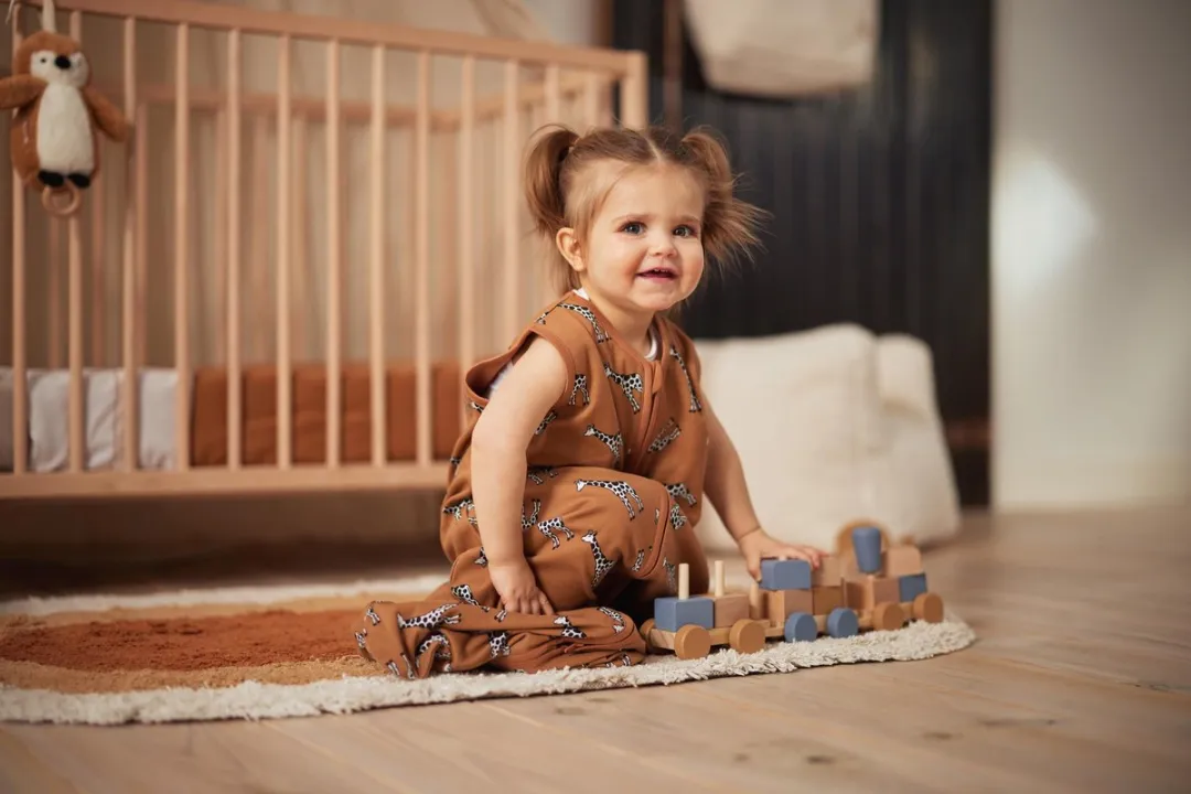 Jollein Zomerslaapzak Baby Jersey 90cm Giraffe - Caramel