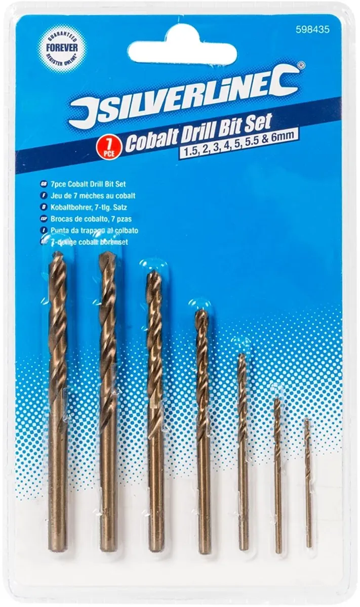 Silverline Kobalt Boren Set 7-delig Ø1,5-6mm