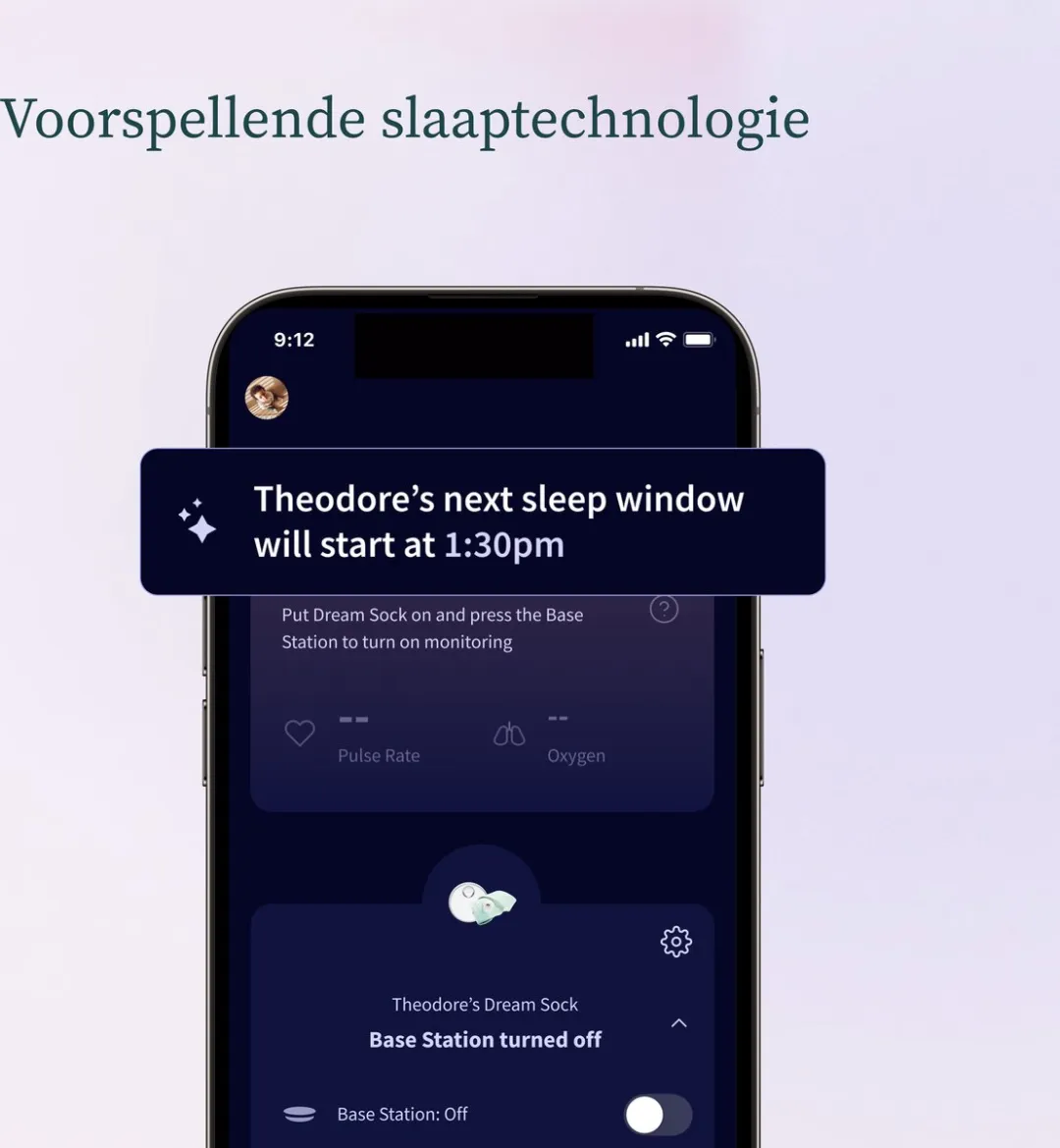 Owlet Dream Sock - Medisch gecertificeerde slimme babyfoon met live hartslag-, zuurstof- en gezondheidsmeldingen - Roze