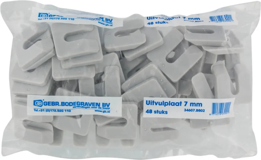 GB Uitvulplaatjes 7mm - Grijs - 48 Stuks
