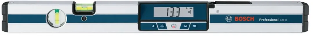Hoekmeter en waterpas GIM 60 ( 4 x AA batterijen + etui)