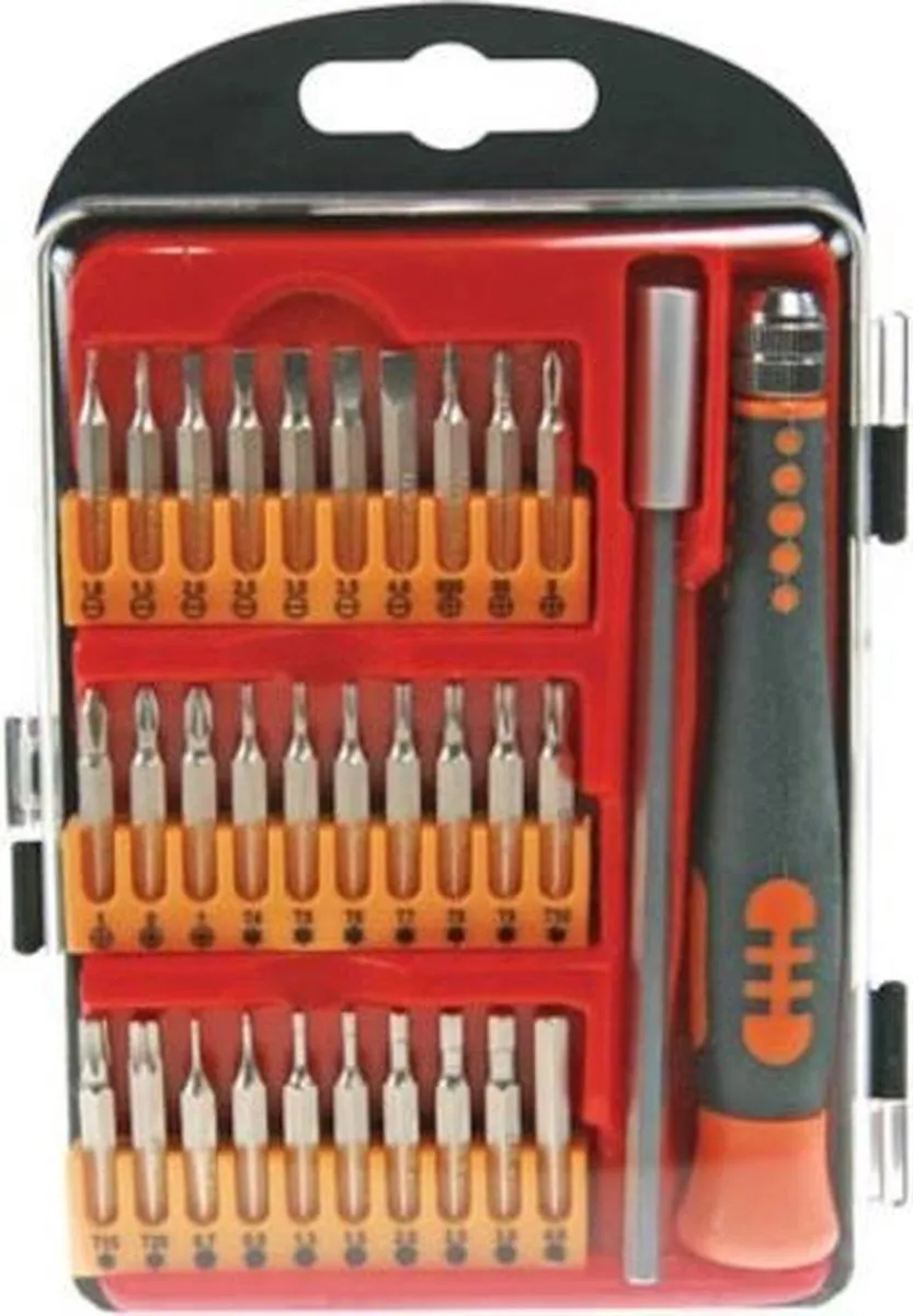 Velleman Precisieschroevendraaierset 32-delig - Zwart/Oranje