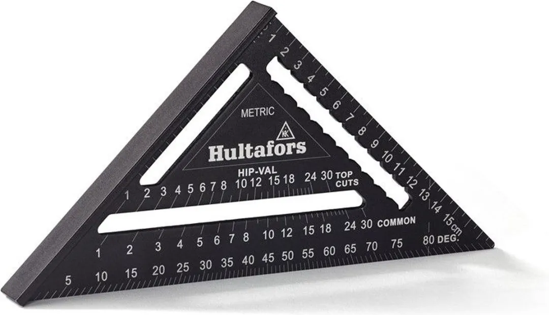 Hultafors Metric Rafter Square 30cm HU257040 - Zwart
