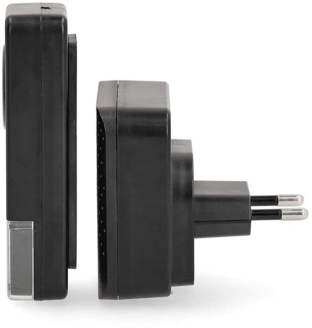 Nedis Draadloze Deurbelset 12V - 3 Ontvangers - 58 Melodieën - Zwart