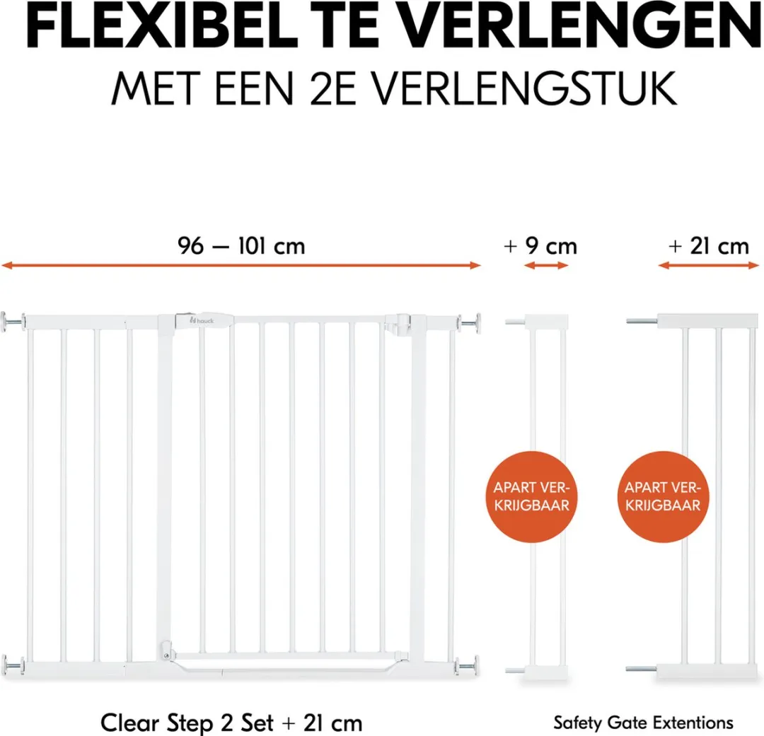 Hauck Clear Step Set 2 Traphekje 96-101cm - Wit