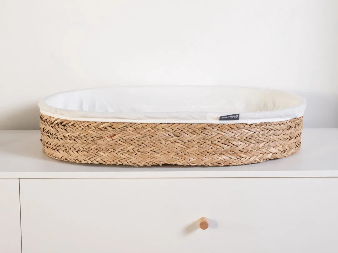 Childhome Verzorgingsmand 70x50cm - Zeegras - Wit - afbeelding 6 van 6