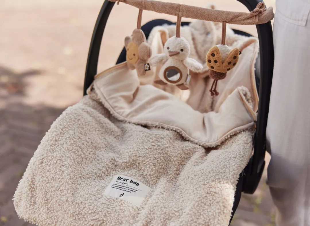 Jollein Voetenzak Autostoel Kinderwagen Boucle Naturel - 42x82cm