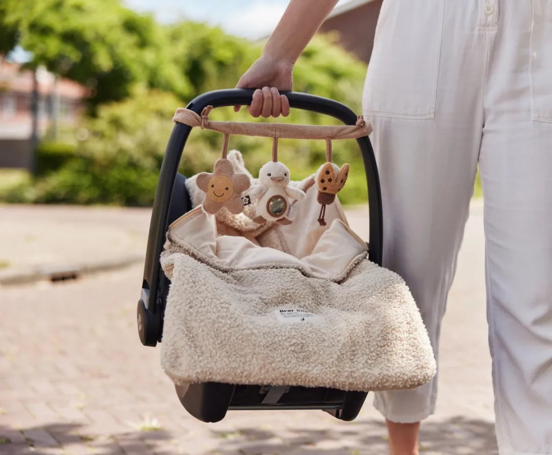 Jollein Voetenzak Autostoel Kinderwagen Boucle Naturel - 42x82cm - afbeelding 6 van 6